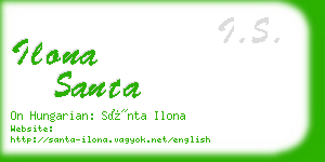 ilona santa business card